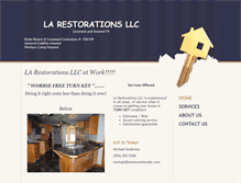 Tablet Screenshot of larestorationsllc.com